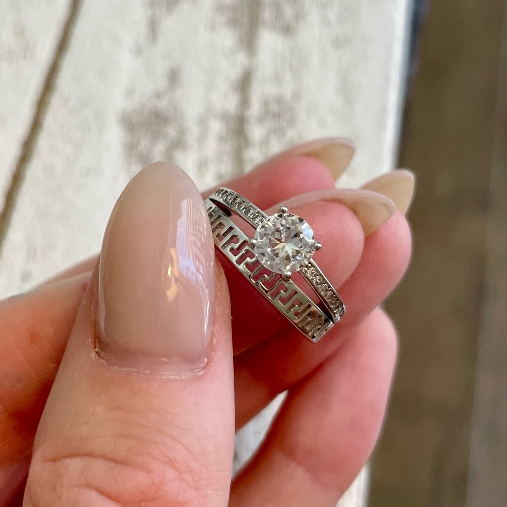 Beautiful double sterling silver ring